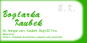 boglarka kaubek business card